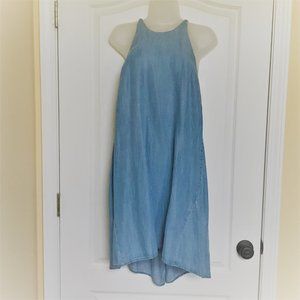Mossimo Chambray Holter Style Sleeveless Back Tie Indigo Dress | Size XS